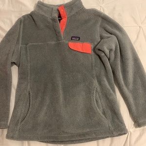 grey/coral girls patagonia size xl (14)